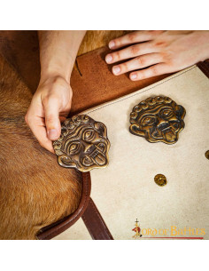Greek Medusa decoration in aged brass
