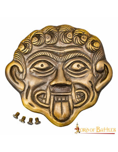 Greek Medusa decoration in aged brass 2