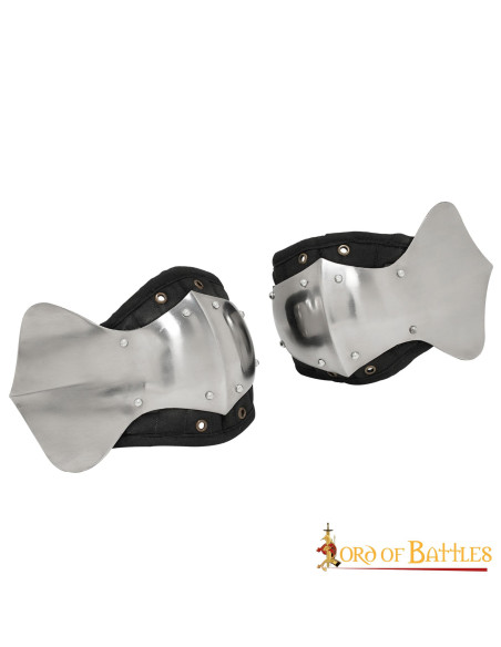 Padded steel elbow braces for...