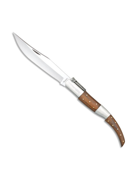 Arab folding knife with red wood...