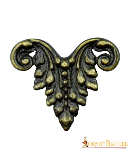 Medieval floral ornament for leather...