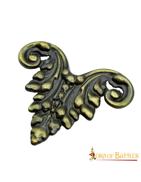 Medieval floral ornament for leather...