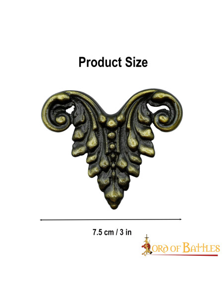 Medieval floral ornament for leather...