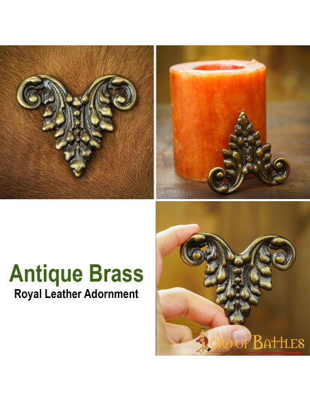 Medieval floral ornament for leather...