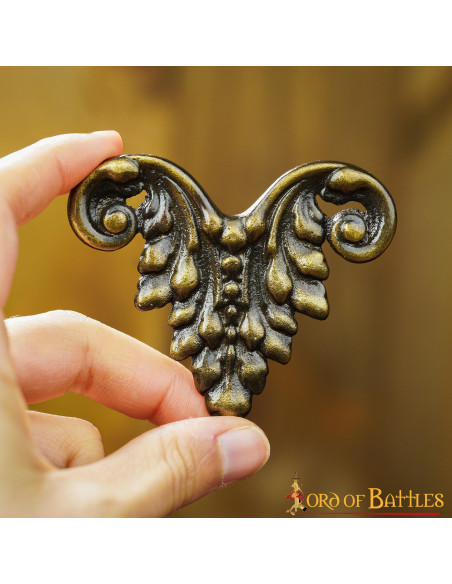 Medieval floral ornament for leather...