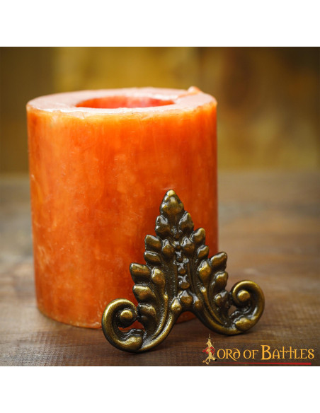 Medieval floral ornament for leather...