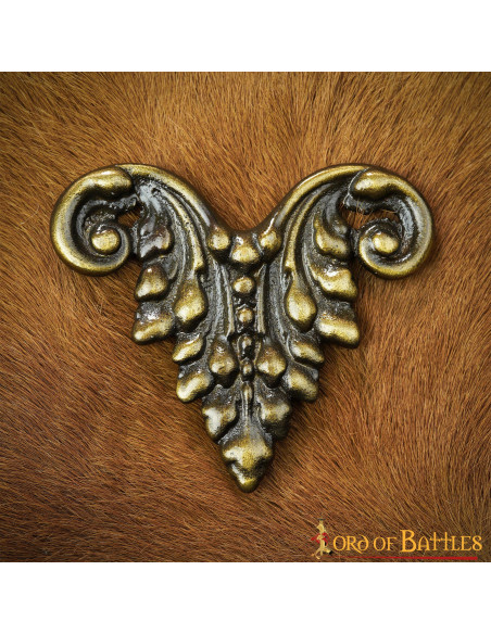 Medieval floral ornament for leather...
