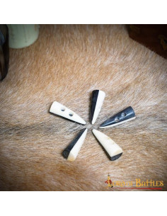 Set of 5 medieval two-tone horn closures