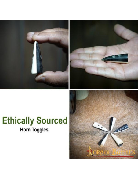 Set of 5 medieval two-tone horn closures