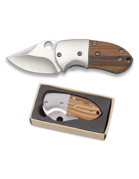 Albainox pocket knife wood with box...