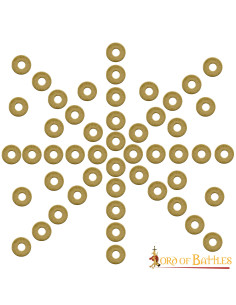 Set of 50 brass washers for medieval decoration