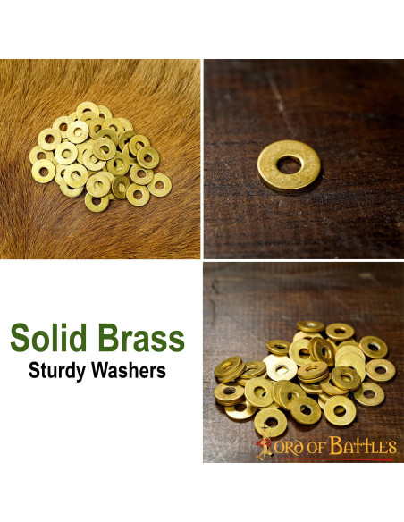 Set of 50 brass washers for medieval...