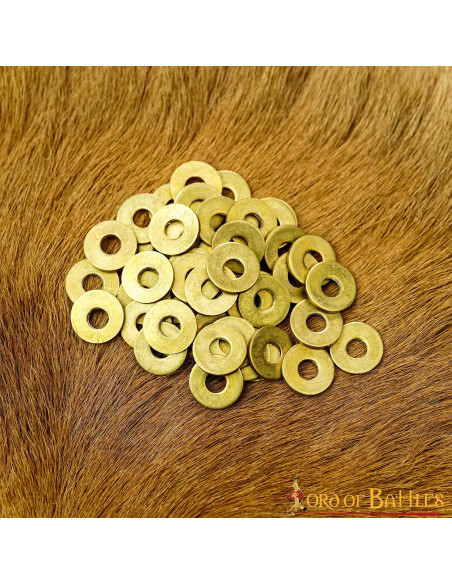 Set of 50 brass washers for medieval...