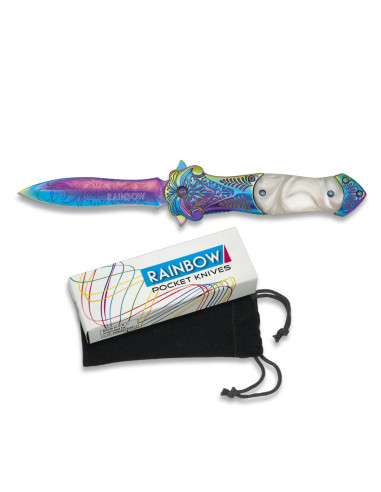 Rainbow brand knife decorated and FOS (21.4 cm.)