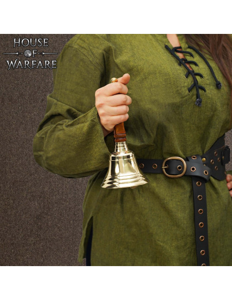 Brass and wood crier bell