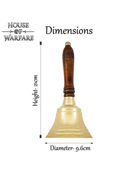 Brass and wood crier bell