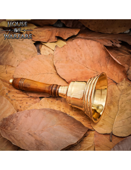 Brass and wood crier bell