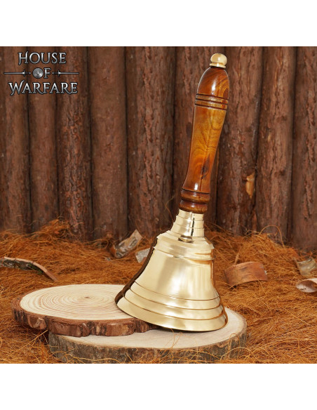 Brass and wood crier bell