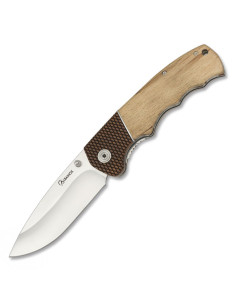 Pocket knife with wooden handle (21 cm.)