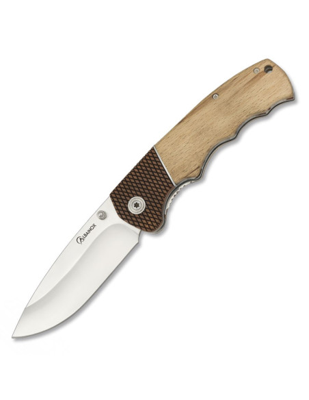 Pocket knife with wooden handle (21 cm.)