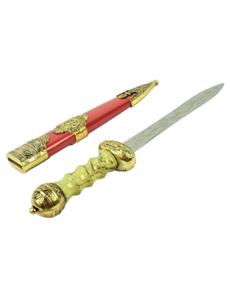 Decorative Roman dagger with gold and...
