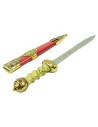 Decorative Roman dagger with gold and red sheath