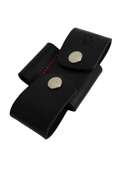 Black accessory holder for belt