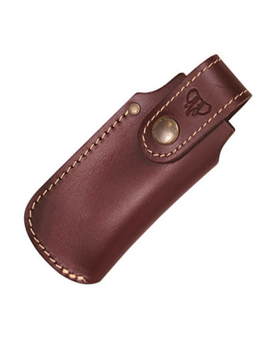Cudeman brown leather sheath for knives (12 cm.)