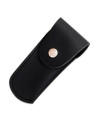 Cudeman sheath in black leather for knives (10 cm.)
