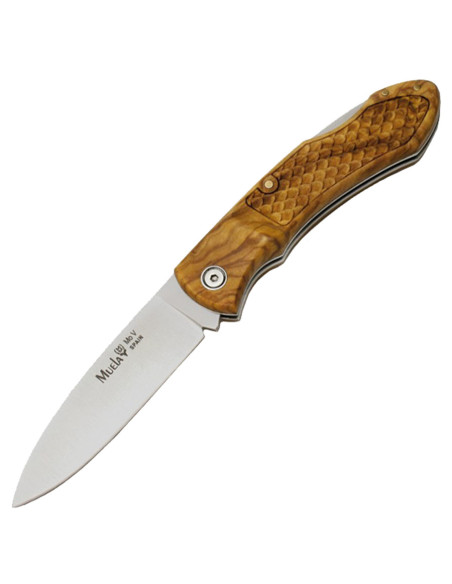 Locking knife olive wood handles