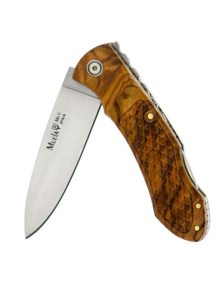 Locking knife olive wood handles