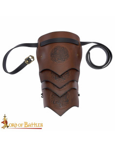 Celtic horse shoulder pad in the shape of scales - Brown