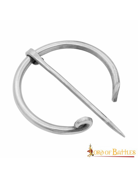 Nickel-plated Viking fibula for clothing