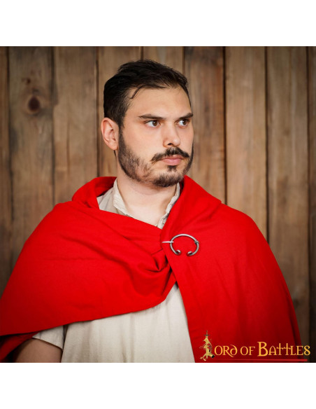 Nickel-plated Viking fibula for clothing