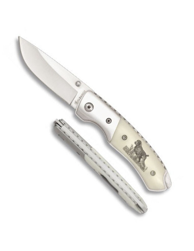 Albainox pocket knife with hunting dog design (16 cm.)