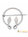 Celtic leaf brooch in stainless steel