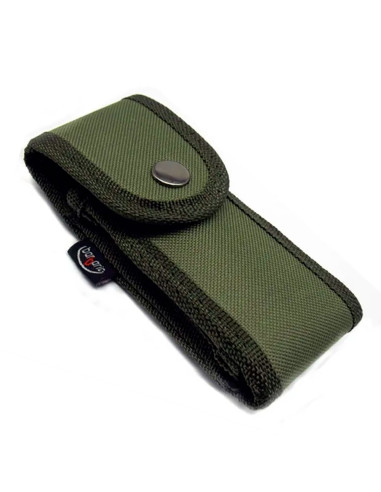 Green padded nylon case for knives (12 cm.)