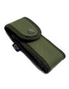 Green padded nylon case for knives (12 cm.)