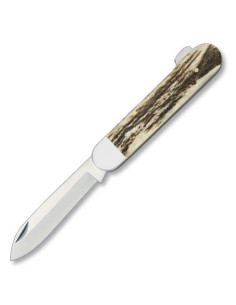 Albainox brand deer antler handle knife (18.5 cm.)
