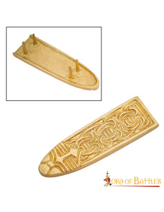 Decorative narrow medieval belt tip (6 x 1.5 cm.) 2