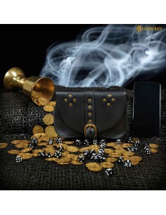 Brown medieval bag, fanny pack type, for recreationists... 2