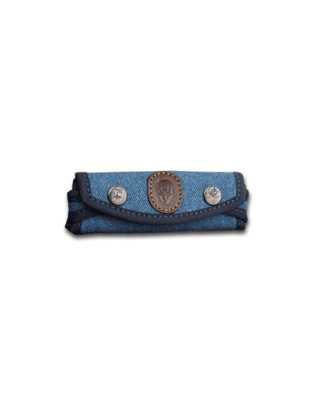 Horizontal denim sheath for Muela...