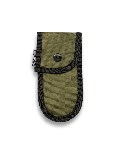 Green nylon case for knives (13 x 6 cm.)