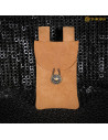 Brown medieval bag, fanny pack type, for recreationists (18.2 x 11.9 cm.)
