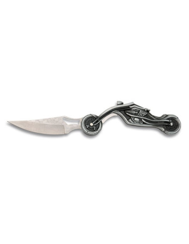 Albainox brand knife with motorcycle handle, 9 cm blade.