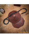 Celtic knots shoulder pad with strap - brown