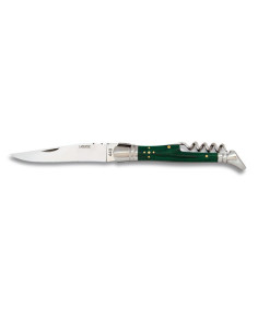 Albainox Laguiole type green mikarta corkscrew knife...
