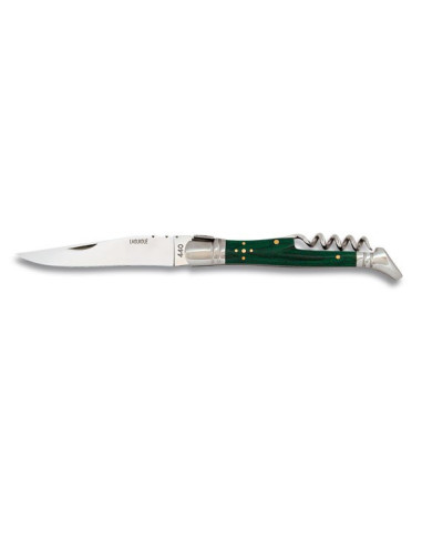 Albainox Laguiole type green mikarta corkscrew knife (19.5 cm.)
