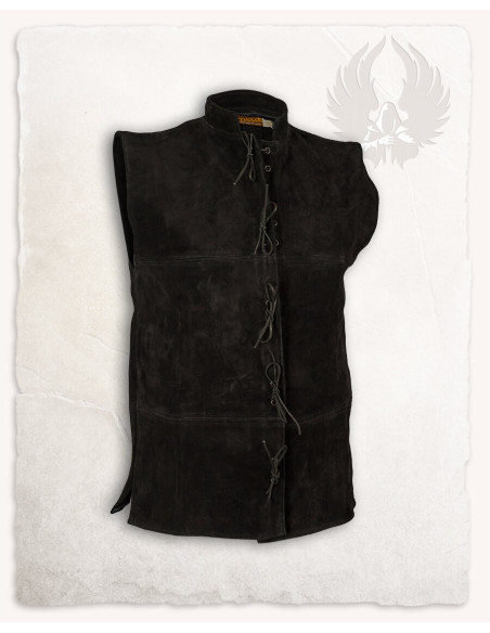 Renaissance Laertes vest in black suede Renaissance Laertes vest in black suede