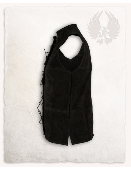 Renaissance Laertes vest in black suede Renaissance Laertes vest in black suede